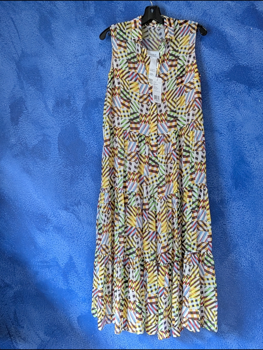 Akris Punto Multi Colored Patchwork Print Maxi Dress